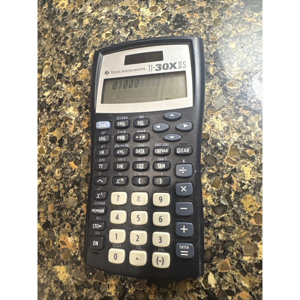 Texas Instruments TI-30X IIS Scientific Calculator Blue  Tested- Works No Cover
